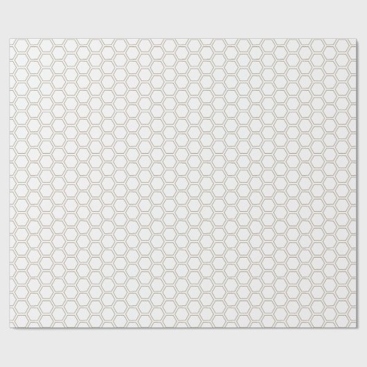 Gouden Honingraat Outline Beekeeper Wrapping Paper Cadeaupapier (Vlak)