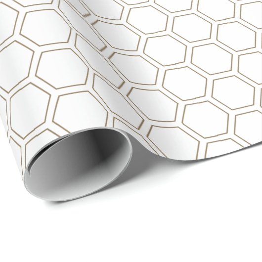 Gouden Honingraat Outline Beekeeper Wrapping Paper Cadeaupapier (Rol Hoek)