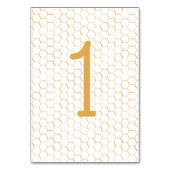 Gouden Honingraat Patroon Bruiloft 2 Kaart (Voorkant)