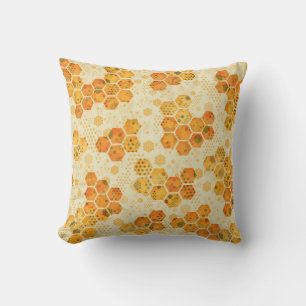 Gouden honingraatpatroon kussen - Modern geometris