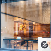 Gouden Honingraten Raamsticker (Cafe Raam)