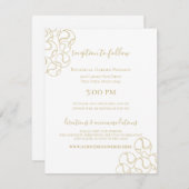 Gouden Honkbal Bruiloft Informatiekaartje (Voorkant / Achterkant)