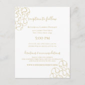 Gouden Honkbal Bruiloft Informatiekaartje (Voorkant)