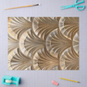 Gouden hoofdhuid patroon Art Deco Decoupage Tissuepapier (Craft)