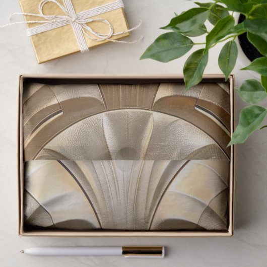 Gouden hoofdhuid patroon Art Deco Decoupage Tissuepapier (Geschenk)