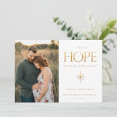 Gouden Hoop Familie Foto Kerstkaart (Staand voorkant)