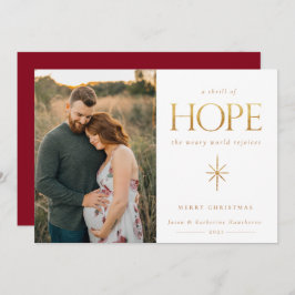 Gouden Hoop Familie Foto Kerstkaart