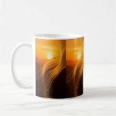 Gouden Horizon — Abstracte Moderne Koffiemok (Links)