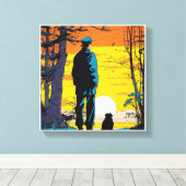 Gouden Horizon Adembenemend Sunset Wall Painting Canvas Afdruk (Insitu (Houten vloer))