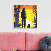 Gouden Horizon Adembenemend Sunset Wall Painting Canvas Afdruk (Insitu (Woonkamer))