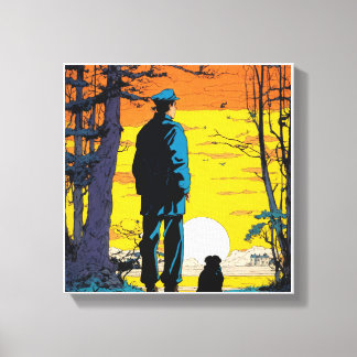 Gouden Horizon Adembenemend Sunset Wall Painting Canvas Afdruk