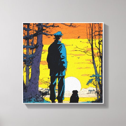 Gouden Horizon Adembenemend Sunset Wall Painting Canvas Afdruk (Voorkant)