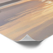 Gouden Horizon bij Schemering Poster (Hoek)