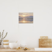 Gouden Horizon bij Schemering Poster (Keuken)