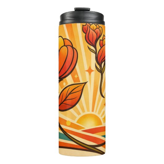 Gouden Horizon Bloei Thermosbeker (Voorkant)