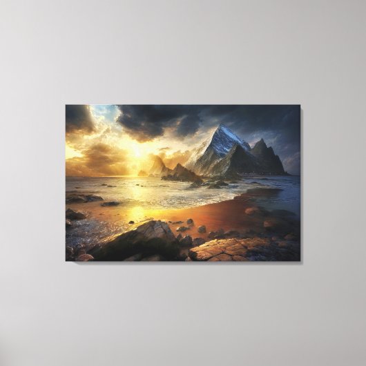 Gouden Horizon Canvas Afdruk (Voorkant)