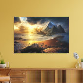 Gouden Horizon Canvas Afdruk (Insitu (Woonkamer))