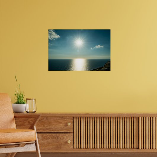 Gouden Horizon | Dingli Kliffen Malta Zeegezicht Poster (Woonkamer 2)