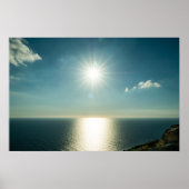Gouden Horizon | Dingli Kliffen Malta Zeegezicht Poster (Voorkant)