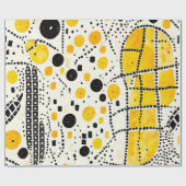 Gouden horizon: Indiaanse patronen in geel Cadeaupapier (Vlak)