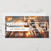 Gouden Horizon Kerk Welkomstkaarten (Voorkant)