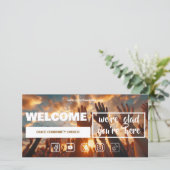 Gouden Horizon Kerk Welkomstkaarten (Staand voorkant)