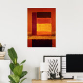Gouden Horizon Kleurveld Abstracte Moderne Wand Poster (Thuiskantoor)