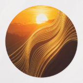Gouden Horizon — Minimalistische Abstracte Sticker (Design 1)
