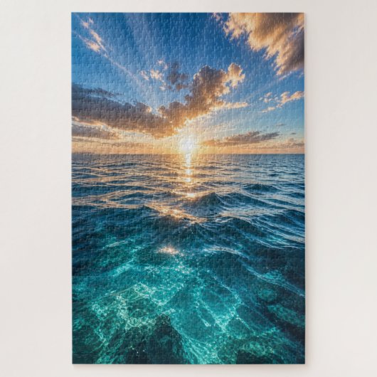 Gouden Horizon Oceaan Puzzel (Verticaal)