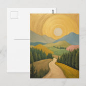 Gouden Horizon Pad Briefkaart (Voorkant / Achterkant)