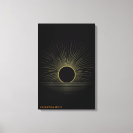 Gouden Horizon Straling Fijne Kunst Canvas Afdruk