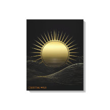 Gouden Horizon Zon Minimalistische Kunst Canvas Ca