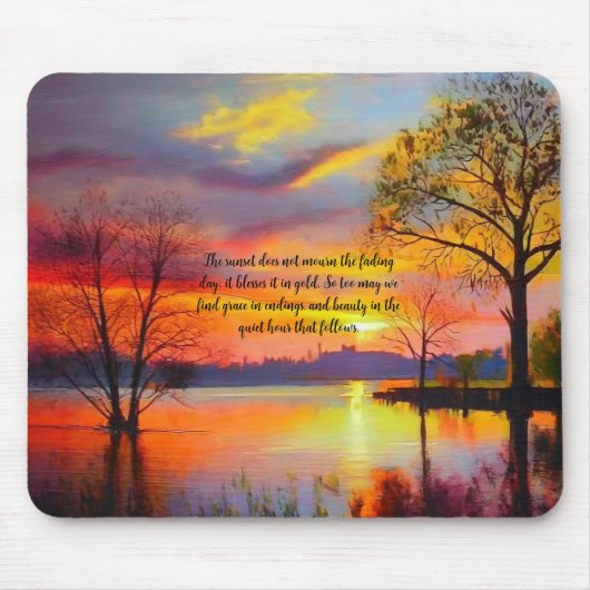 Gouden Horizon Zonsondergang Muismat (Voorkant)