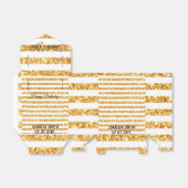 Gouden Horizontale Glitter Boho Populaire Collecti Bedankdoosjes (Uitgevouwen)