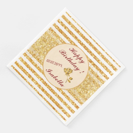 Gouden Horizontale Glitter Boho Populaire Collecti Servet (Hoek)