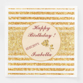 Gouden Horizontale Glitter Boho Populaire Collecti Servet (Voorkant)