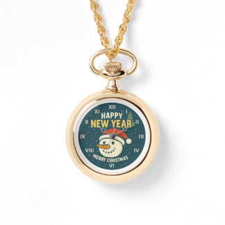 Gouden horloge voor kerst- en nieuwjaarsgeschenken