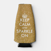 Gouden houden kalm en fonkelen op flessenkoelers flesjeskoeler (Voorkant)