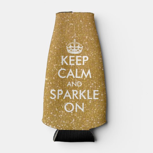 Gouden houden kalm en fonkelen op flessenkoelers flesjeskoeler (Voorkant)