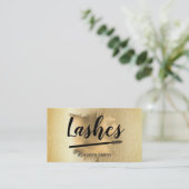 Gouden houtnerflijn | Goud folie | Wimpers Afsprakenkaartje (Staand voorkant)