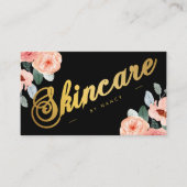 Gouden Huidverzorging Script Kalligrafie Waterverf Visitekaartje (Voorkant)