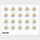 Gouden Huis Adreswijziging Vierkante Sticker (Vel)