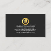 Gouden Huis Elektrische Iconen Power Line Visitekaartje (Achterkant)