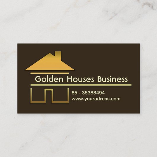 gouden huizen visitekaartje (Voorkant)