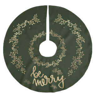 Gouden Hulst wees vrolijk Kerst Groen Kerstboom Rok