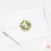 Gouden Hulstbesjes Ronde Sticker (Envelop)
