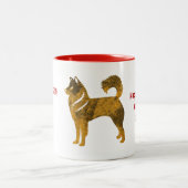 Gouden Husky Tweekleurige Mok (Center)
