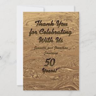Gouden Huwelijk 50ste Verjaardag Dank Je Brief  Bedankkaart