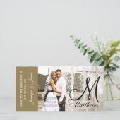 Gouden Huwelijk Dank Je Foto Kaarten Sjabloon (Staand voorkant)