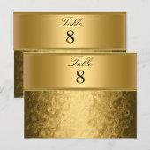 Gouden huwelijksfeest tafel nummers briefkaart (Voorkant / Achterkant)